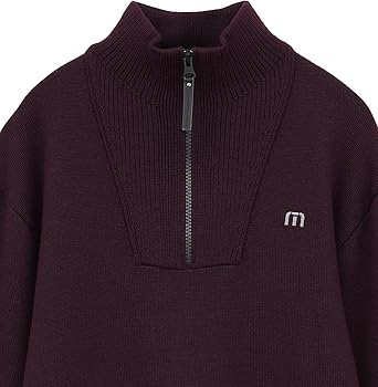 サイズ：L TRAVIS MATHEW トラビスマシュー 7AK041 ハーフジップ ウール ニットセーター  ネイビー系 [240101495118] ゴルフウェア メンズ ストスト TRAVIS MATHEW トラビスマシュー 7AK041 ハーフジップ ウール